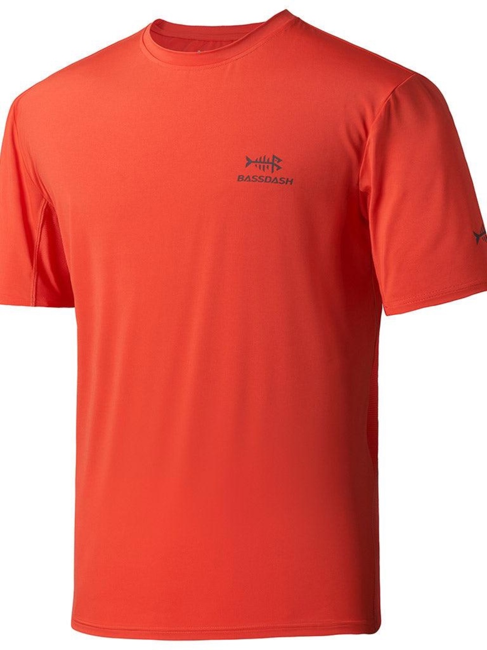 BASSDASH Men’s UPF 50+ Sun Protection Fishing Shirt Short Sleeve UV T-Shirt L